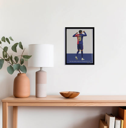 Lamine Yamal Barcelona Framed Poster