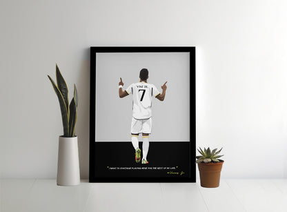 Vinicius Junior Real Madrid Framed Poster