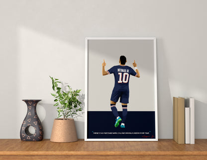 Neymar PSG Framed Poster