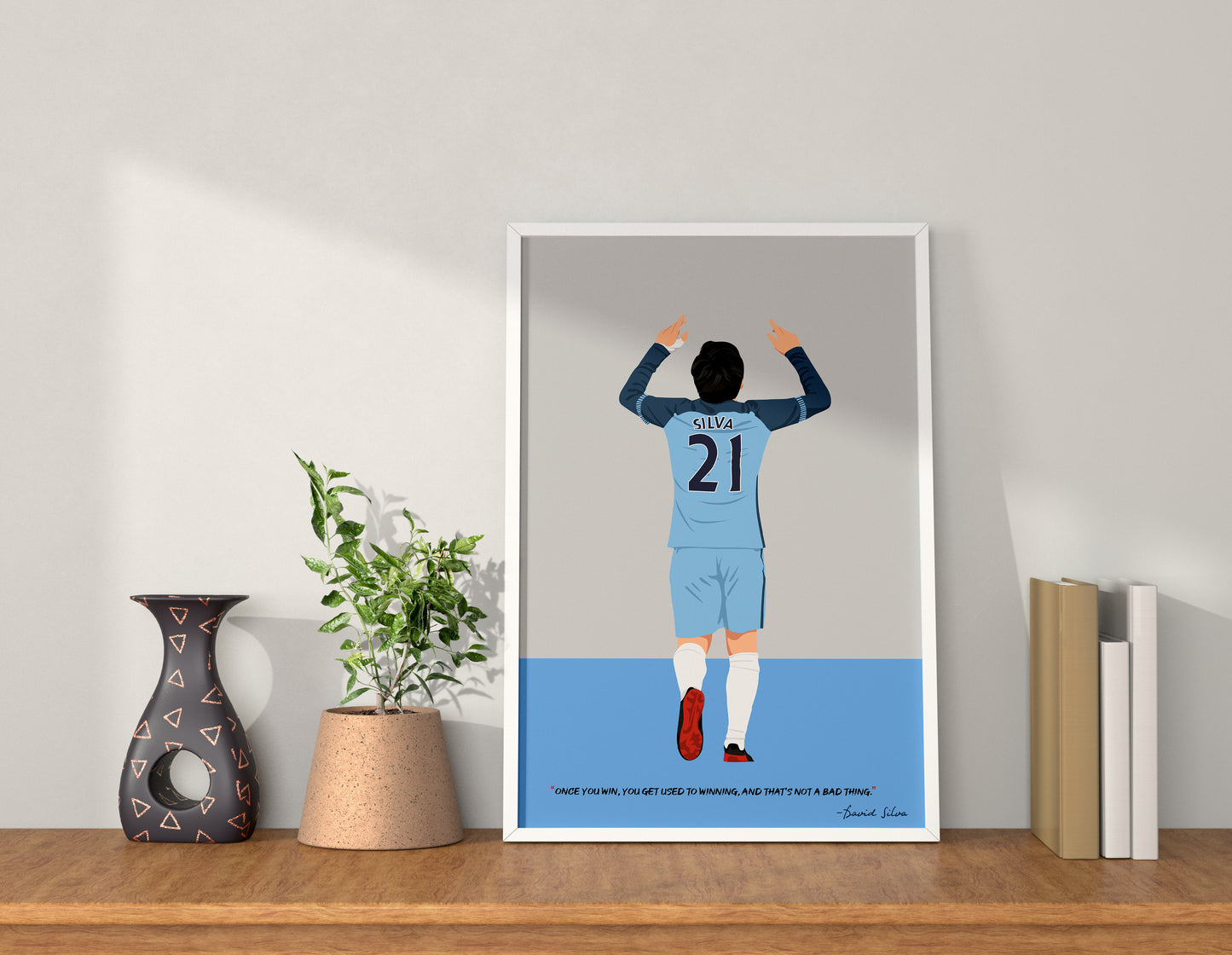 David Silva Manchester City Framed Poster