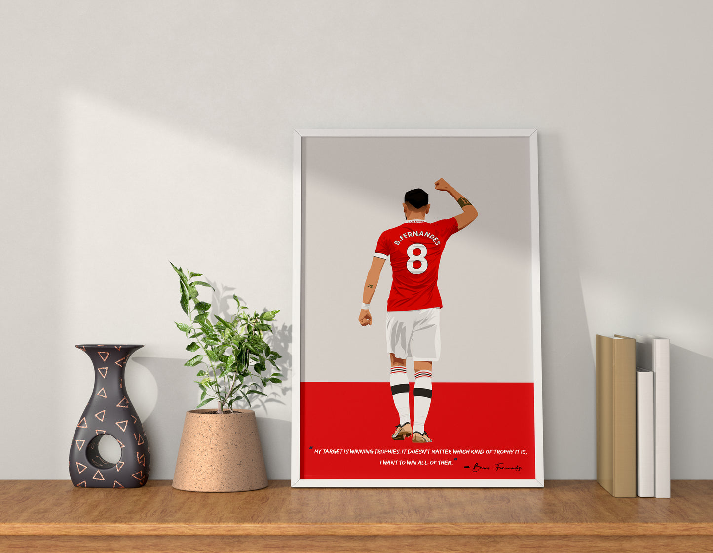 Bruno Fernandes Manchester United Framed Poster Art