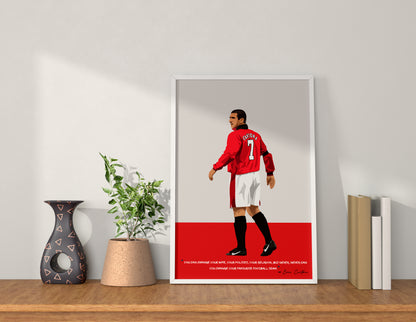 Eric Cantona Manchester United Framed Poster