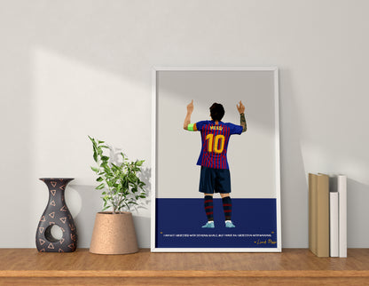 Lionel Messi Barcelona Framed Poster