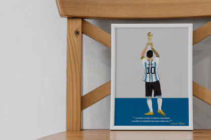 Lionel Messi World Cup Framed Poster - International Football