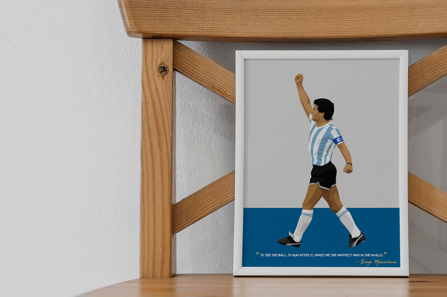 Diego Maradona Argentina Framed Poster - International Football