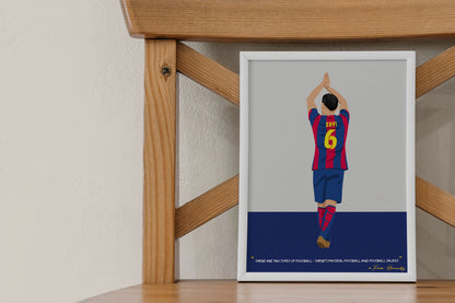 Xavi Barcelona Framed Poster