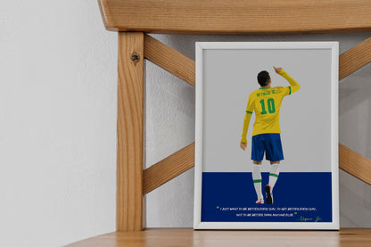 Neymar Brazil Framed Poster - International Football