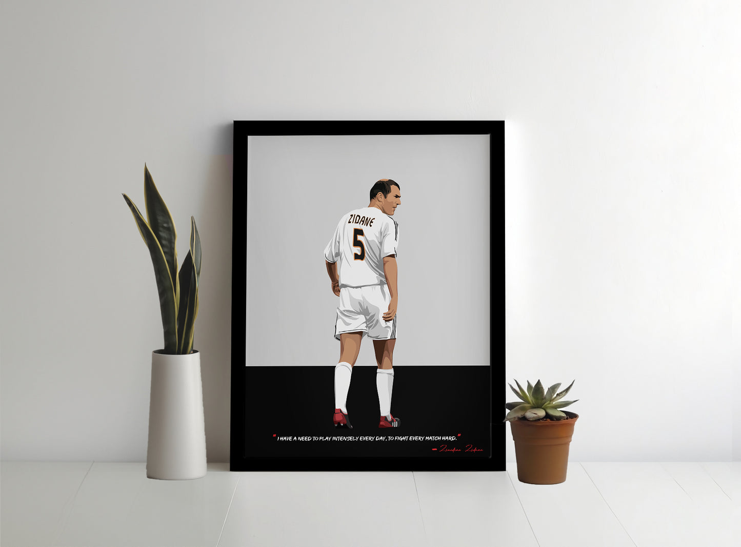 Zinedine Zidane Real Madrid Framed Poster