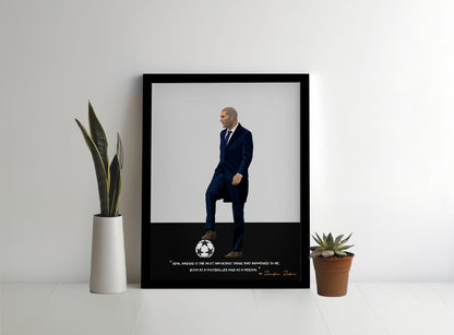 Zinedine Zidane Manager Real Madrid Framed Poster