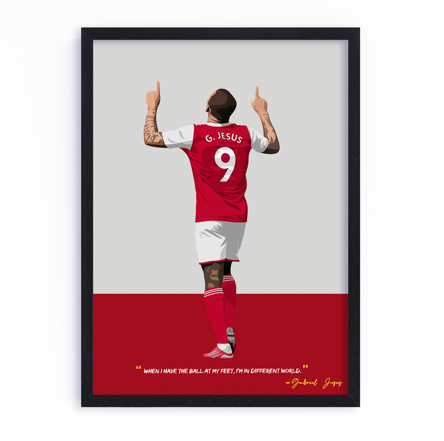 Gabriel Jesus Arsenal Framed Poster