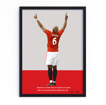 Paul Pogba Manchester United Framed Poster