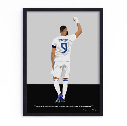 Karim Benzema Real Madrid Framed Poster