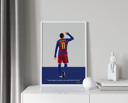 Neymar Jr Barcelona Framed Poster