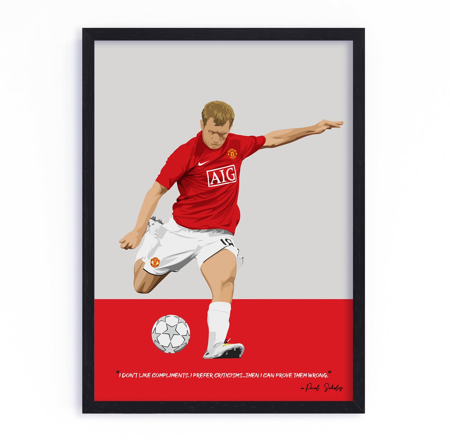 Paul Scholes Manchester United Framed Poster