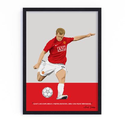 Paul Scholes Manchester United Framed Poster