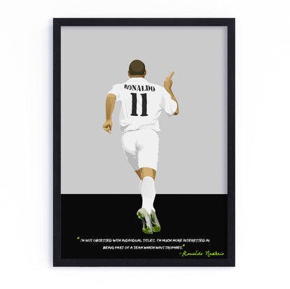 Ronaldo Nazario Real Madrid Framed Poster