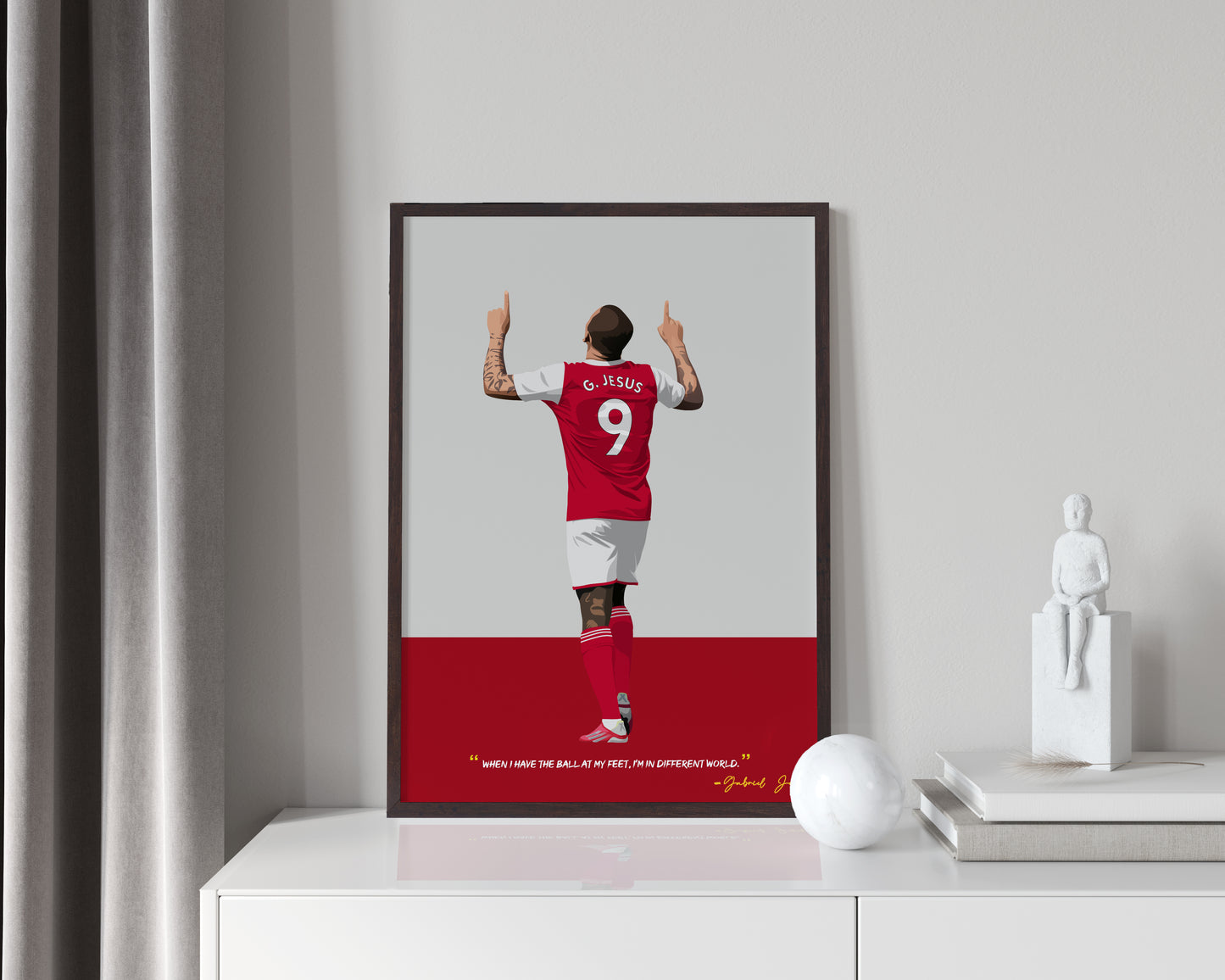 Gabriel Jesus Arsenal Framed Poster