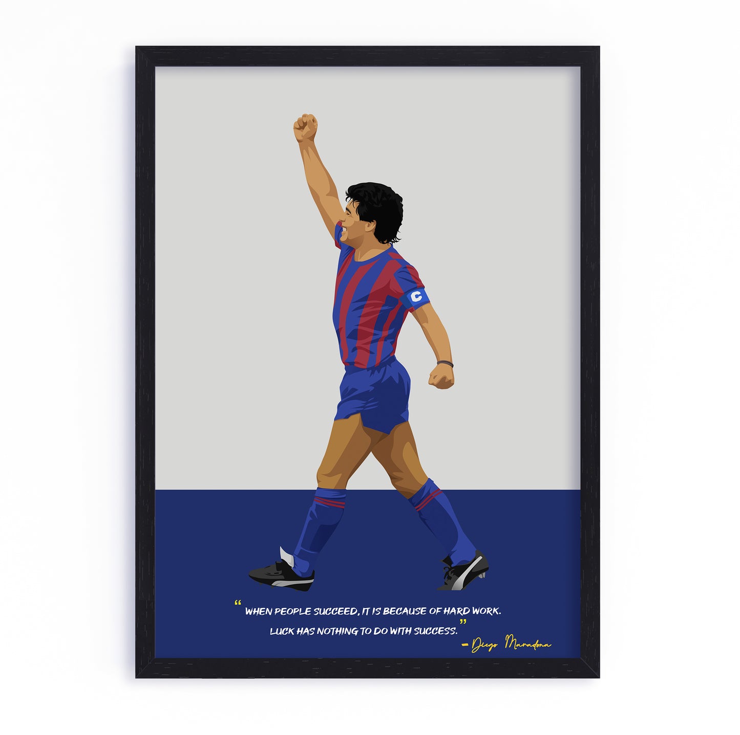 Diego Maradona Barcelona Framed Poster