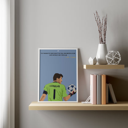 Iker Casillas Real Madrid Framed Poster