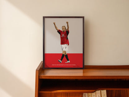 David Beckham Manchester United Framed Poster