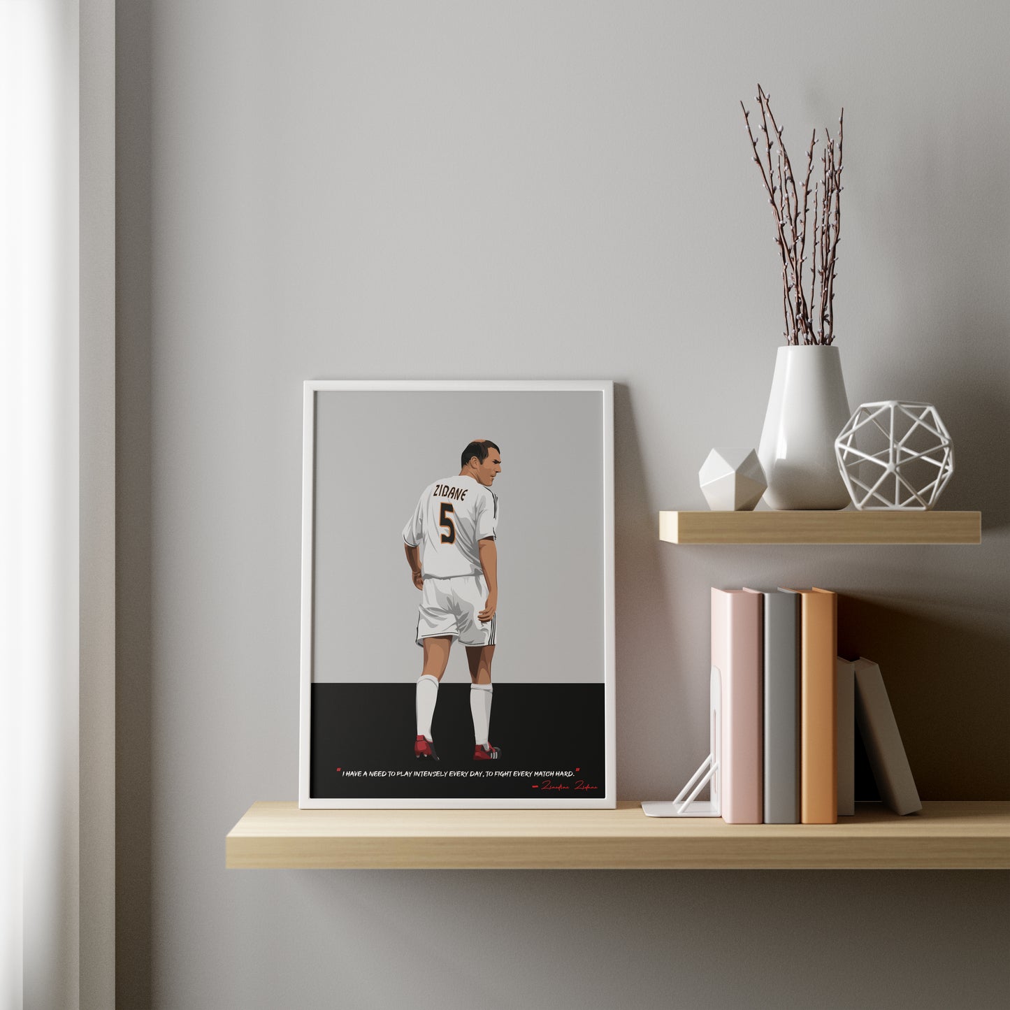 Zinedine Zidane Real Madrid Framed Poster