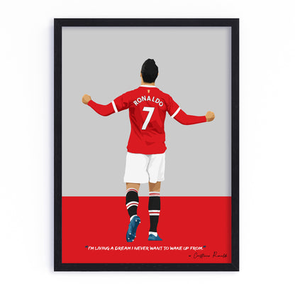 Cristiano Ronaldo Manchester United Framed Poster