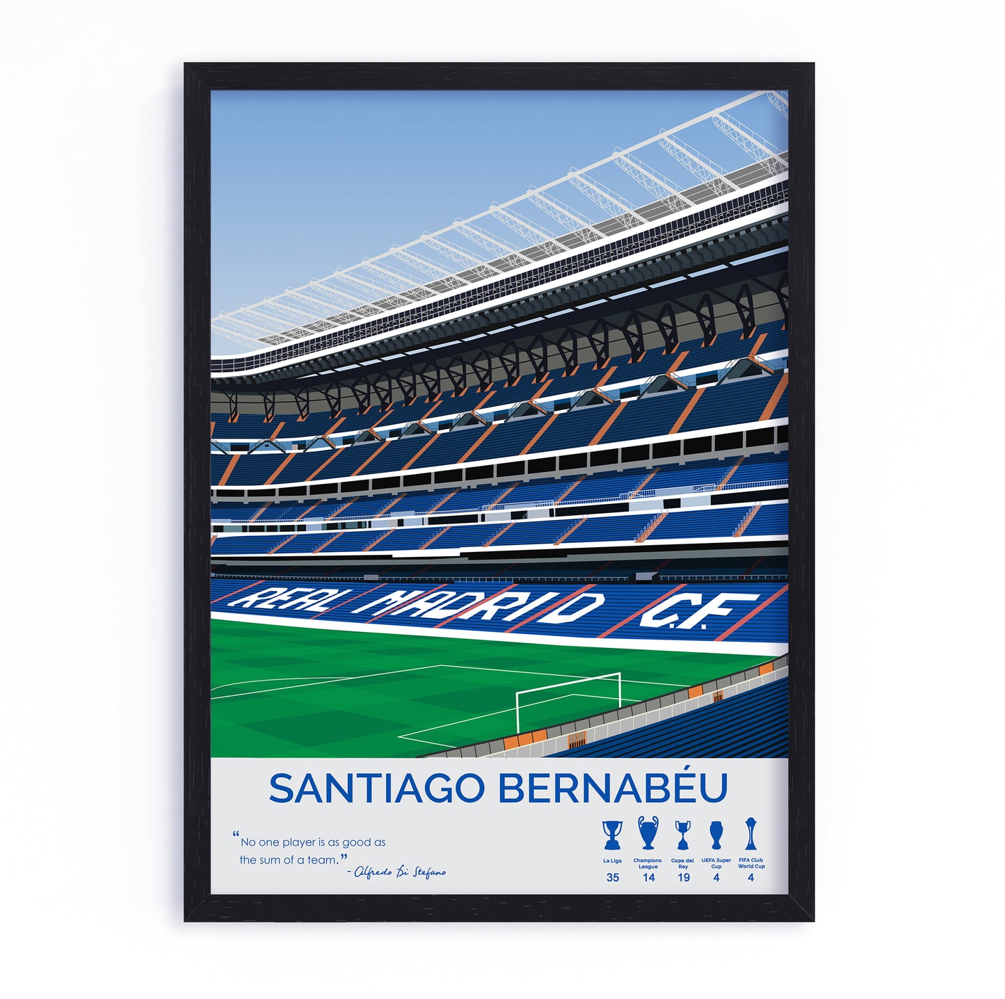 Santiago Bernabéu Stadium Real Madrid Framed Poster