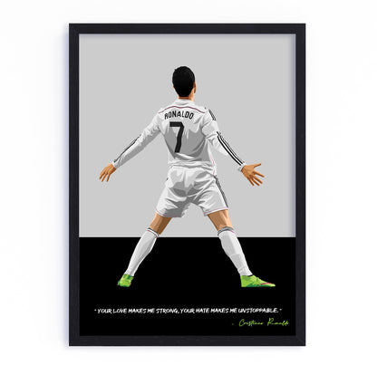 Cristiano Ronaldo Real Madrid Framed Poster