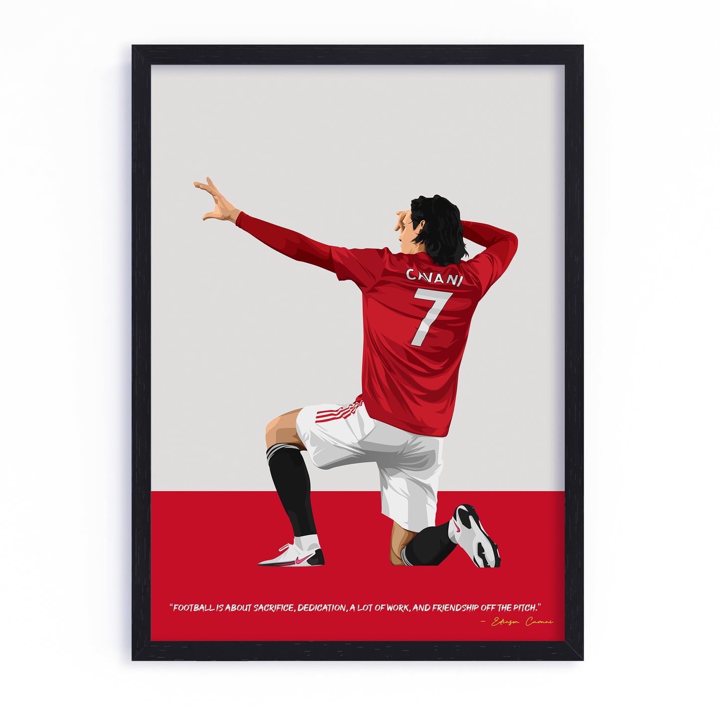 Edinson Cavani Manchester United Framed Poster