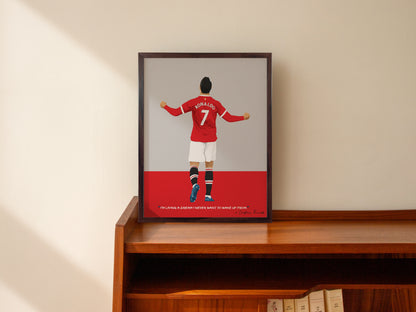 Cristiano Ronaldo Manchester United Framed Poster