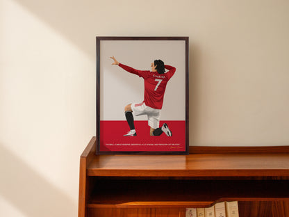 Edinson Cavani Manchester United Framed Poster