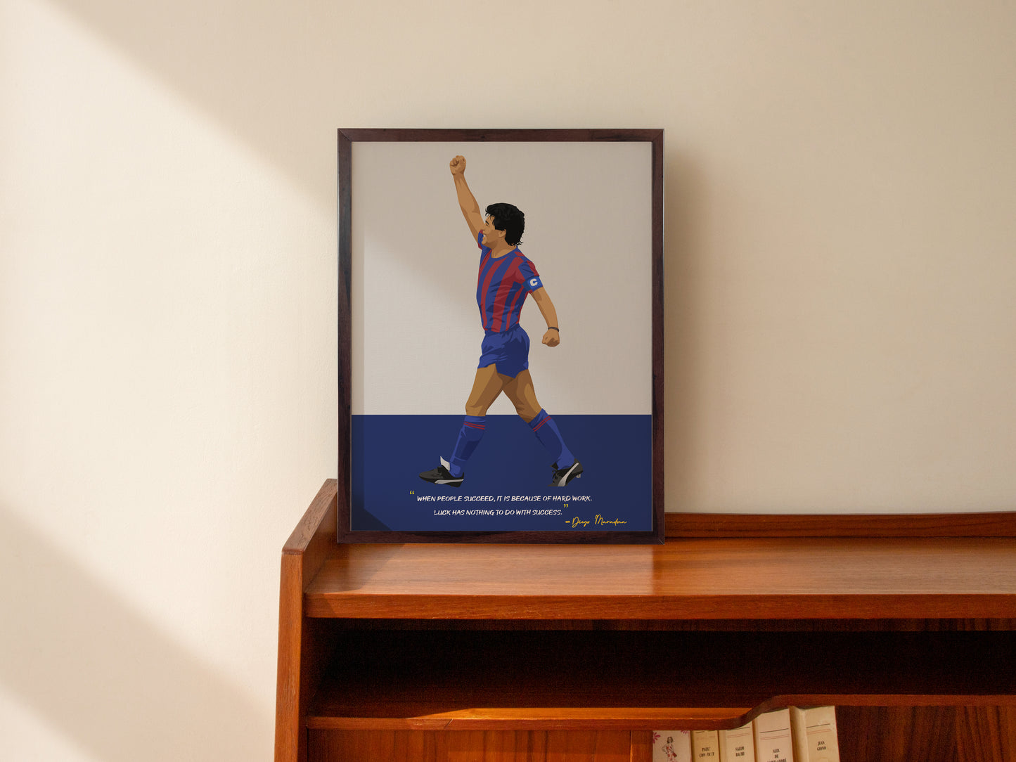 Diego Maradona Barcelona Framed Poster