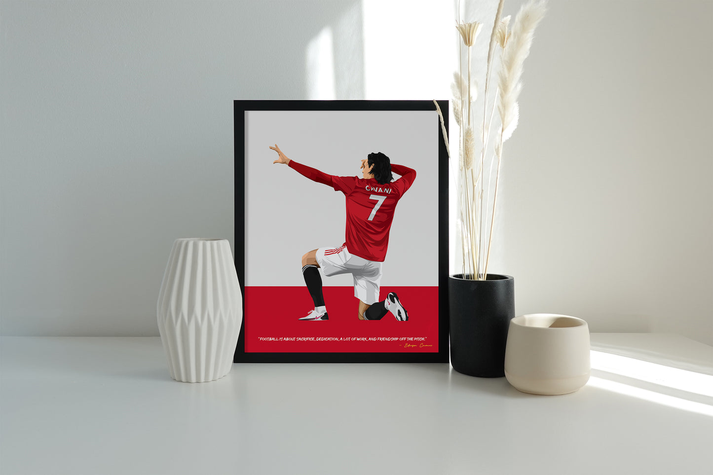 Edinson Cavani Manchester United Framed Poster