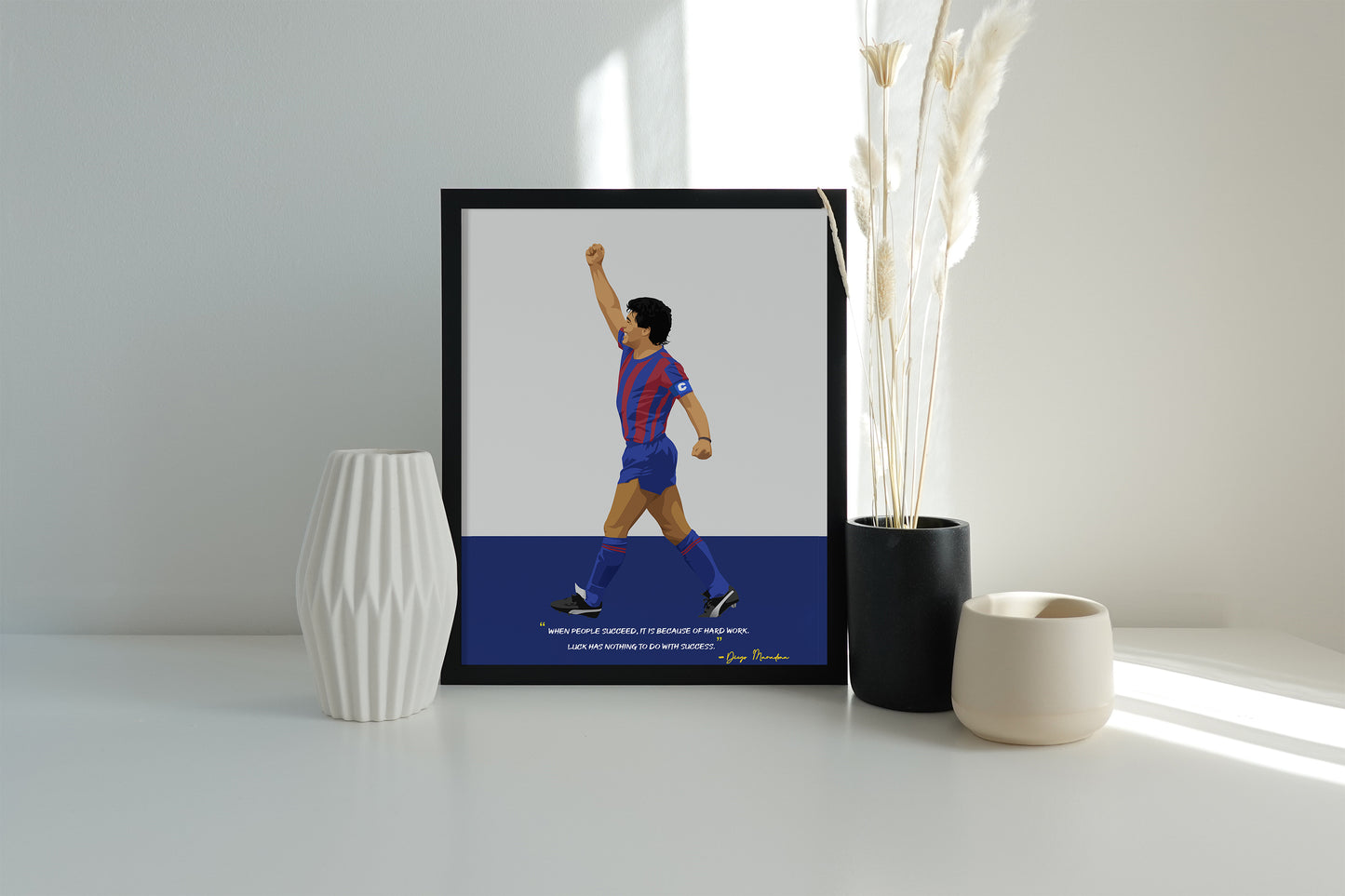 Diego Maradona Barcelona Framed Poster