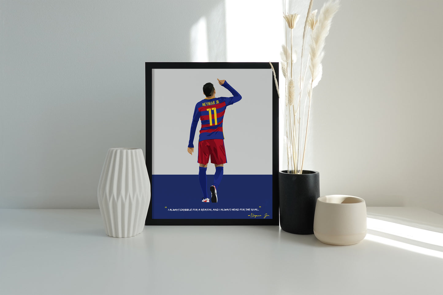 Neymar Jr Barcelona Framed Poster