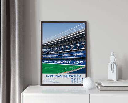 Santiago Bernabéu Stadium Real Madrid Framed Poster