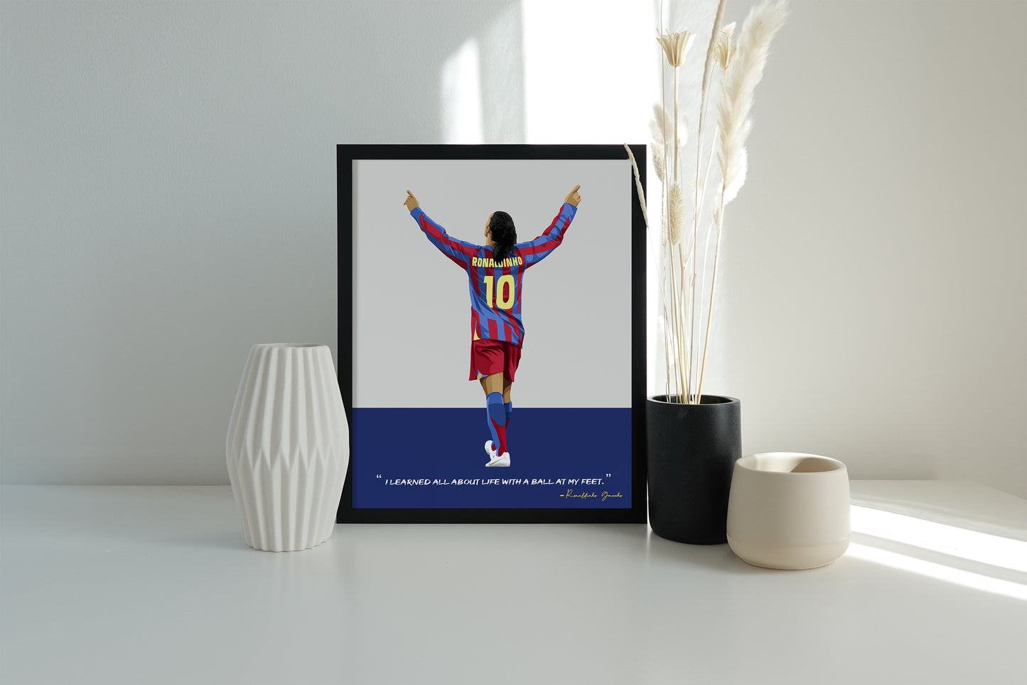 Ronaldinho Barcelona Framed Poster