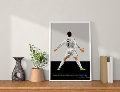 Cristiano Ronaldo Real Madrid Framed Poster