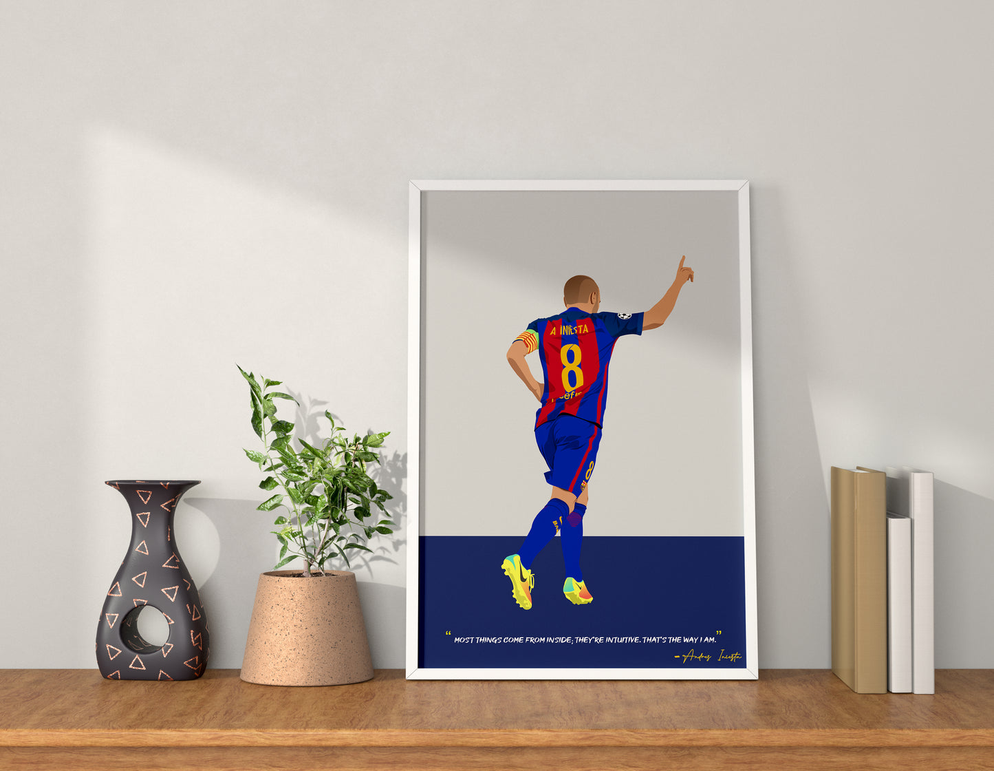 Andres Iniesta Barcelona Framed Poster