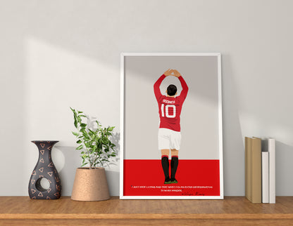 Wayne Rooney Manchester United Framed Poster